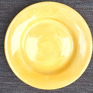 Espana Hand Painted Charger by Tabletops Unlimited 13 inch Yellow-Gold